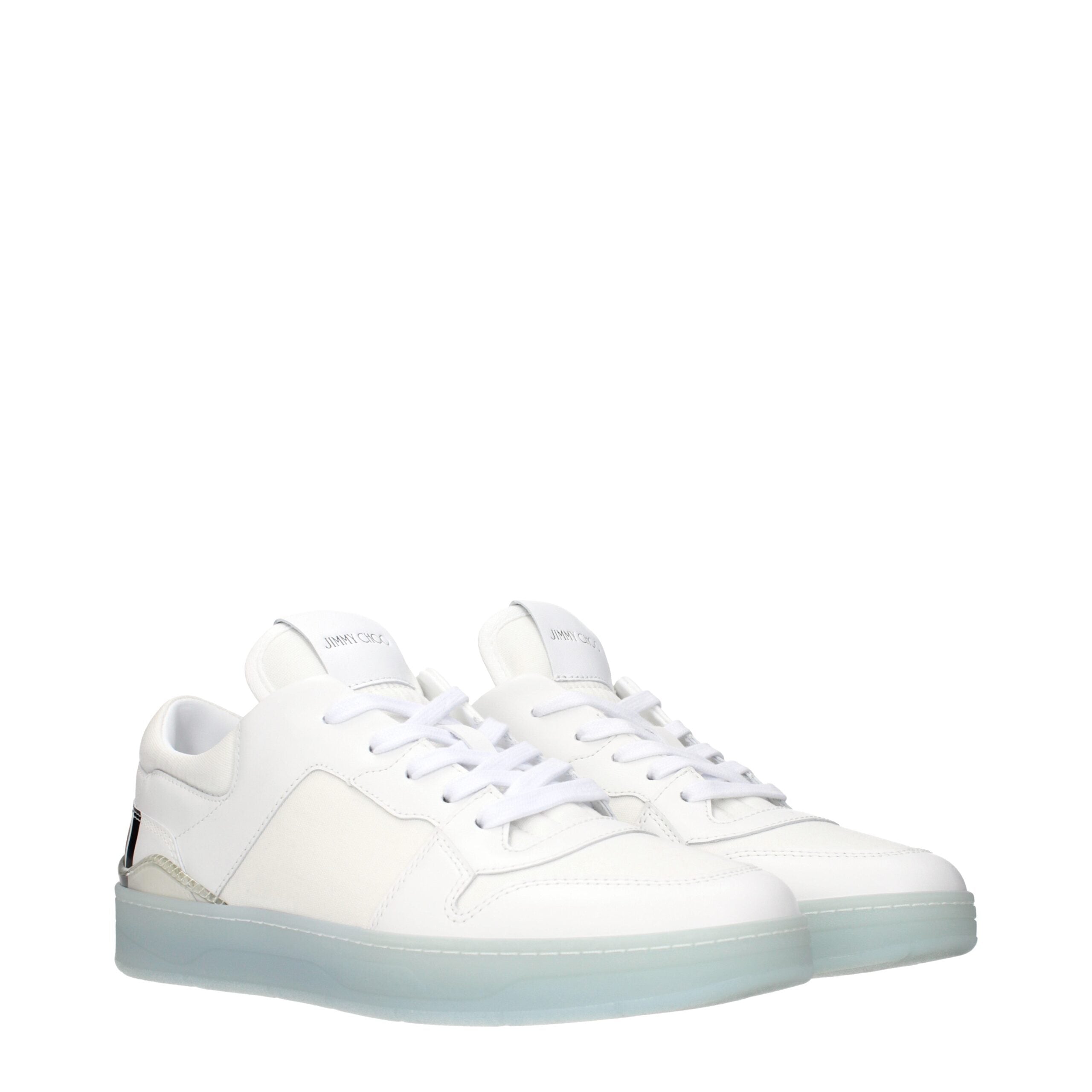Jimmy Choo White Leather Low Tops