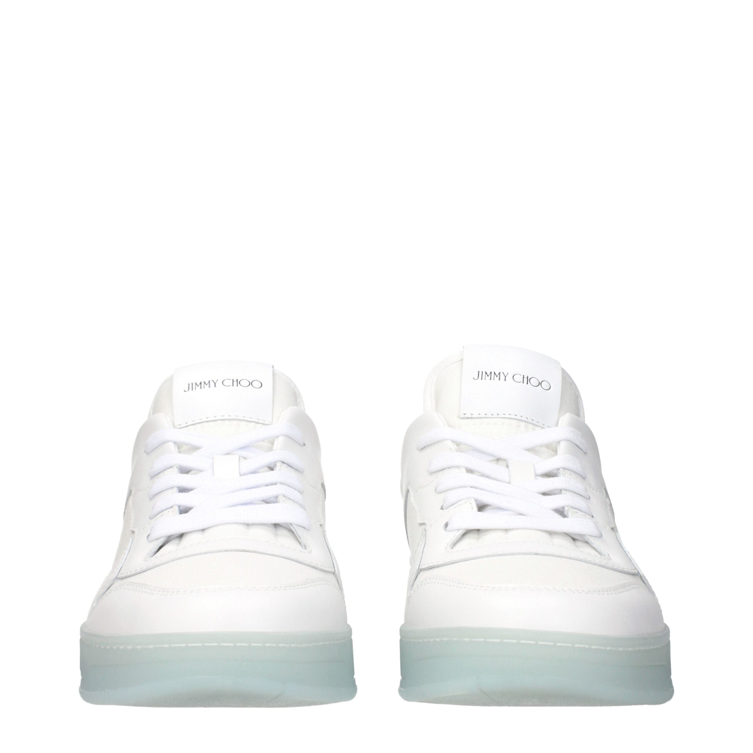 Jimmy Choo White Leather Low Tops