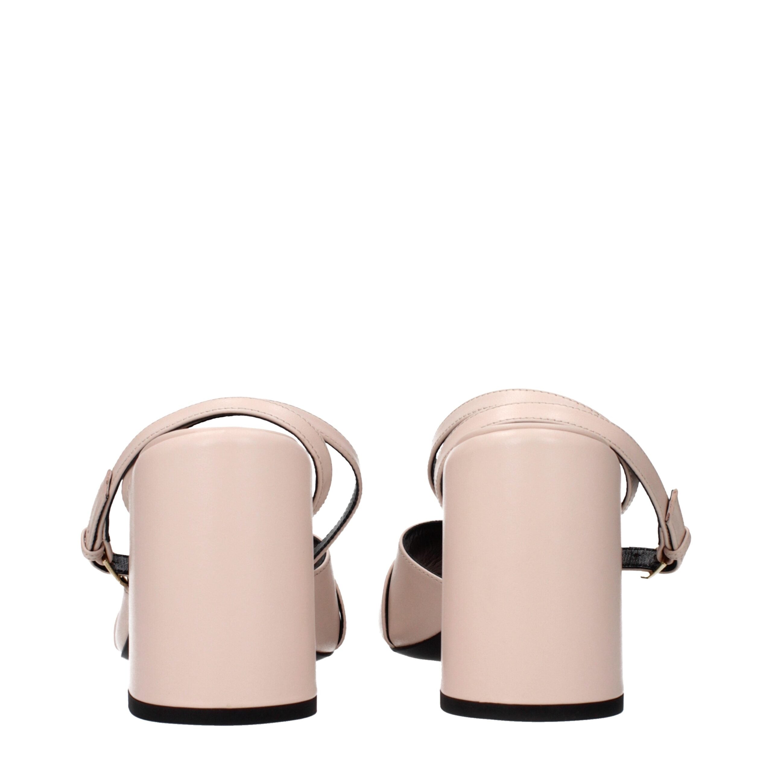 Versace Powder Pink Leather Sandals