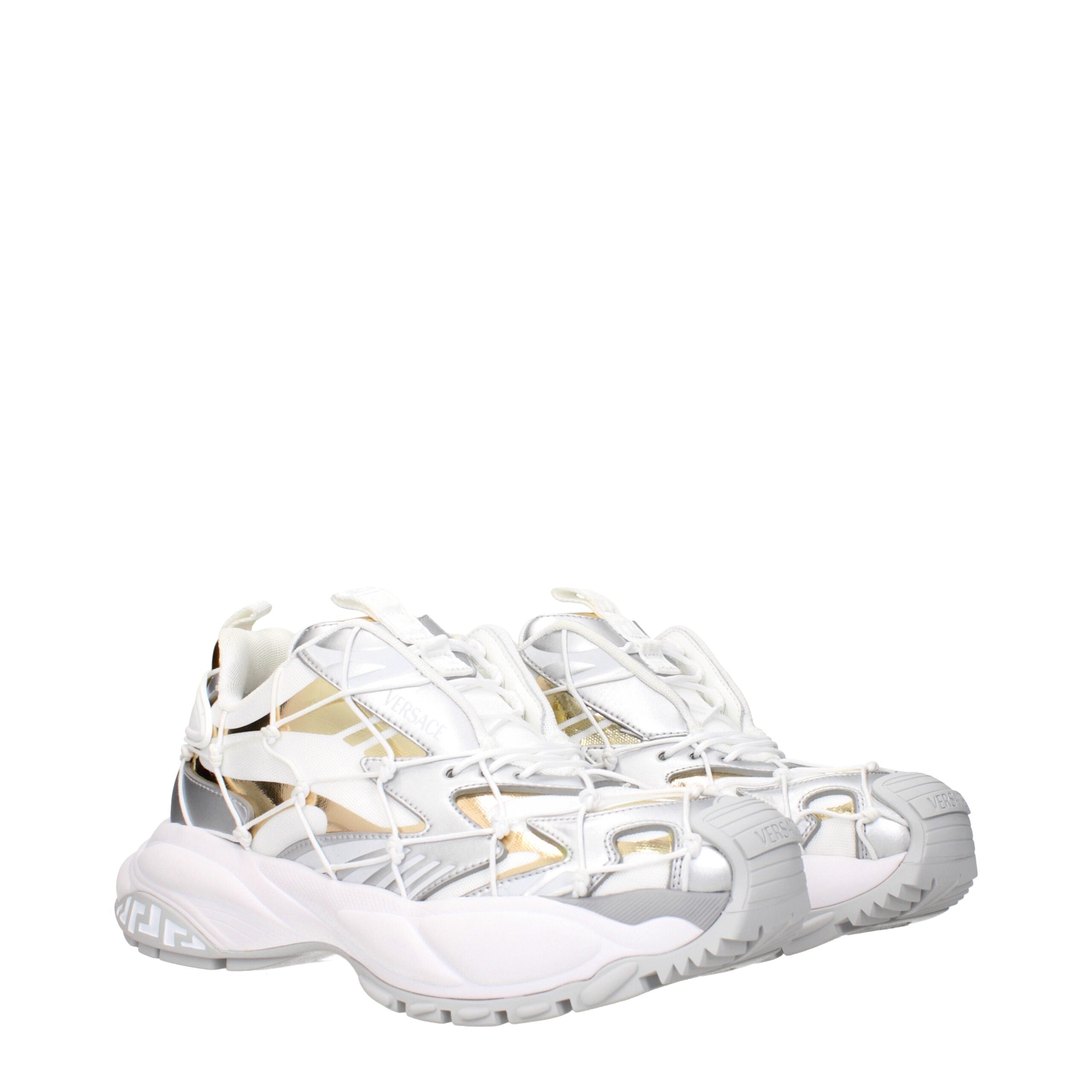 Versace White Net Chunky Sneakers