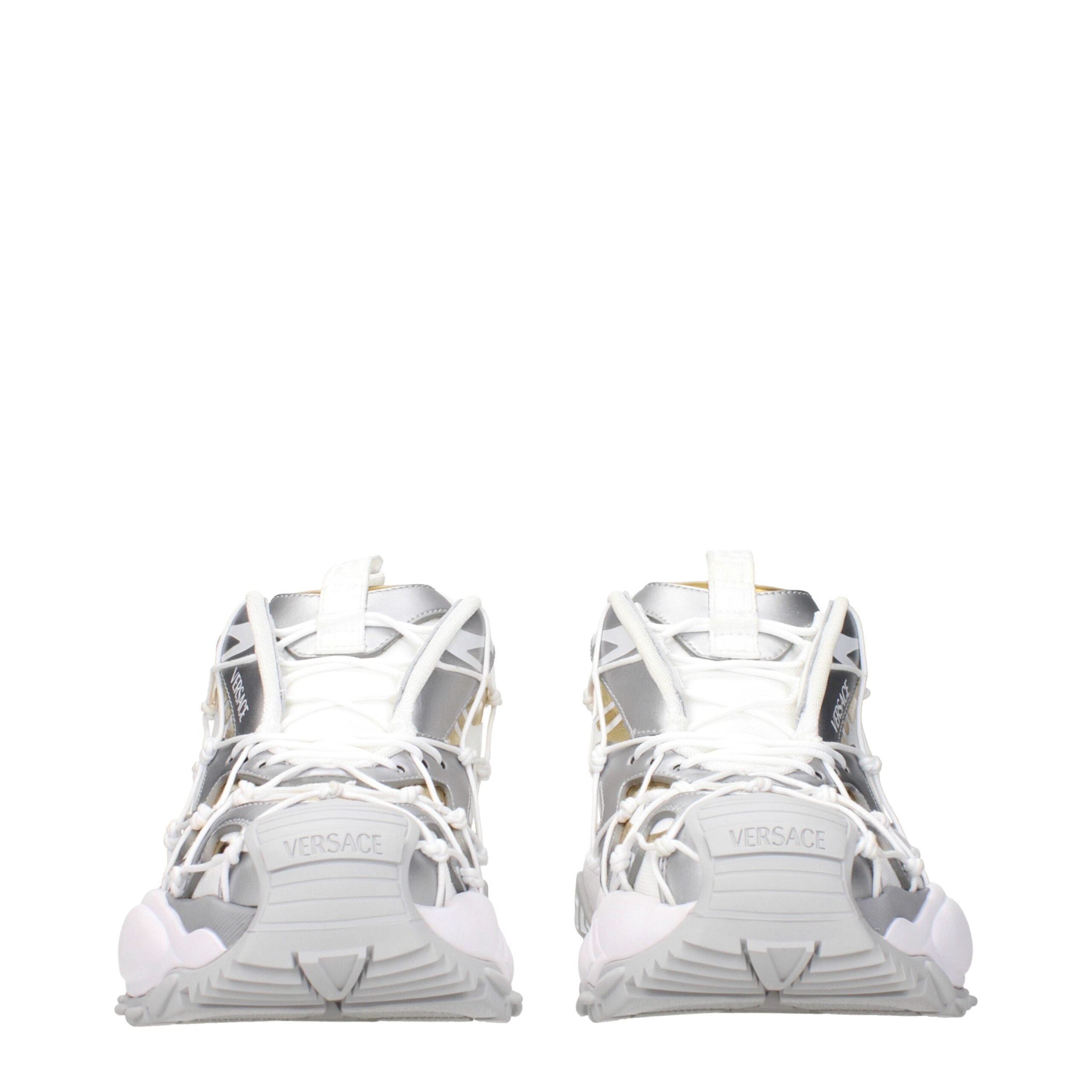 Versace White Net Chunky Sneakers