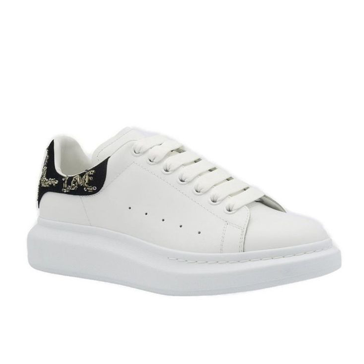 Alexander McQueen Oversized Leather Sneakers Embroidered Heel