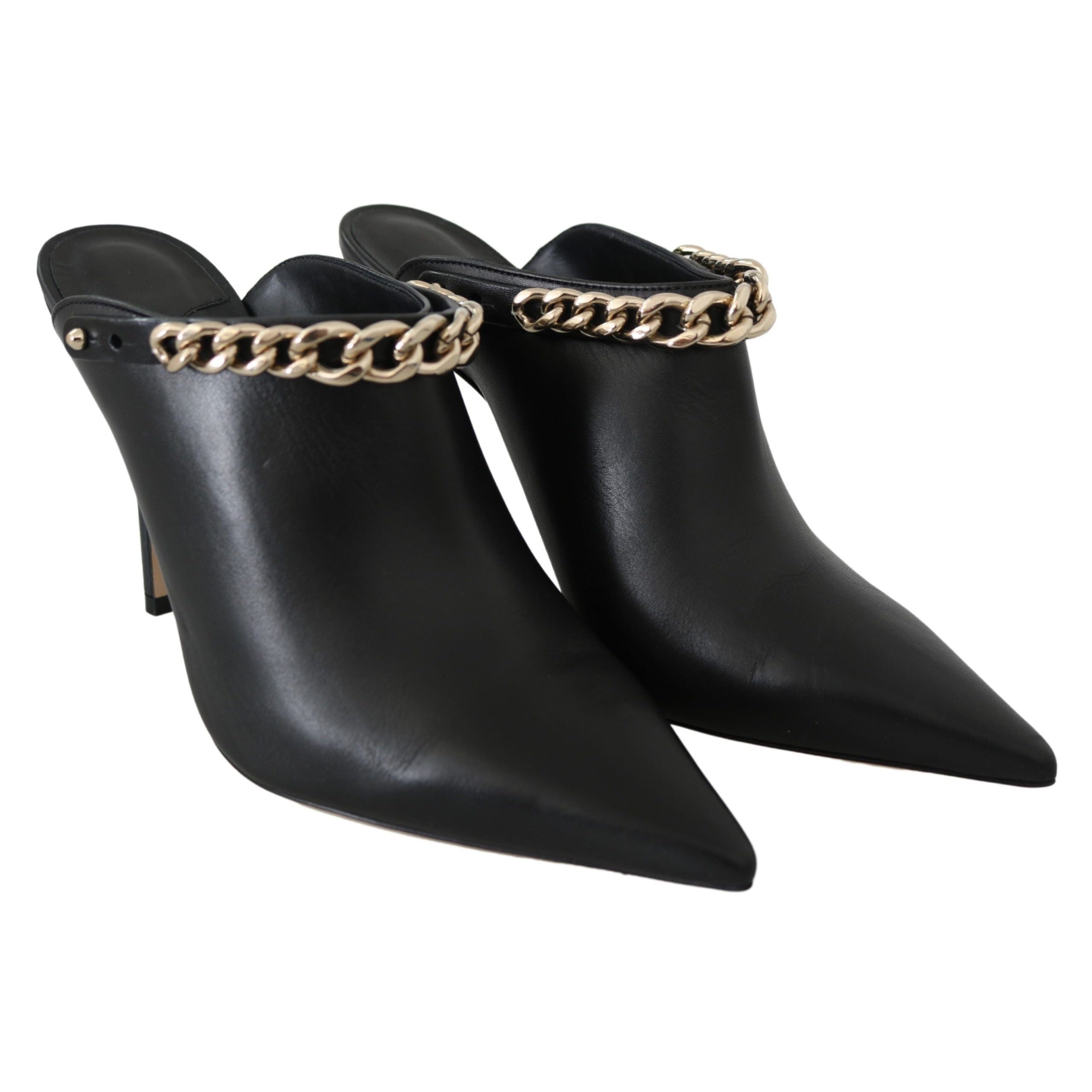 Jimmy Choo Black Leather Bootie Pumps