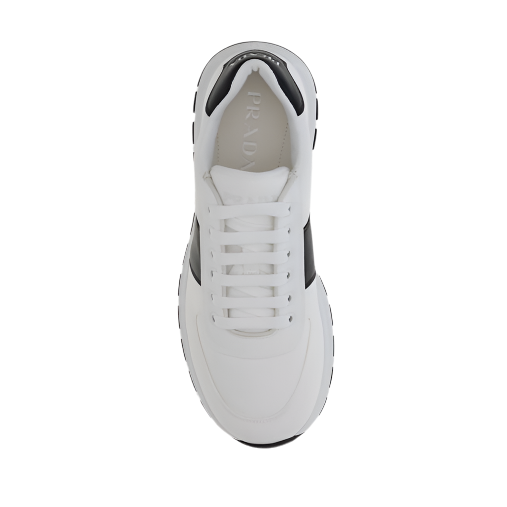 Prada White Classic Tennis Sneakers