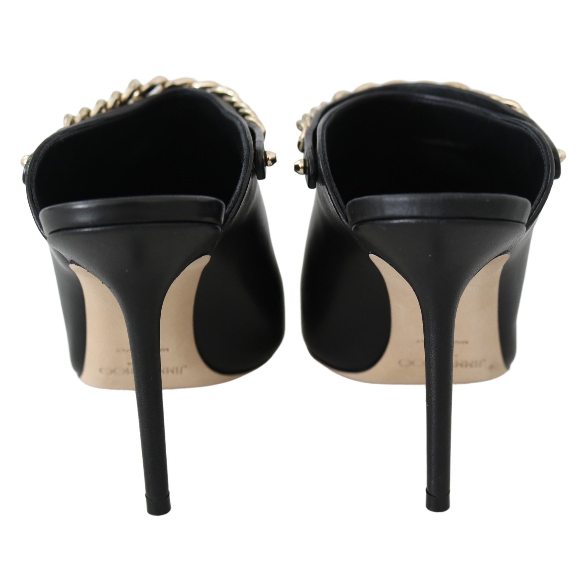 Jimmy Choo Black Leather Bootie Pumps