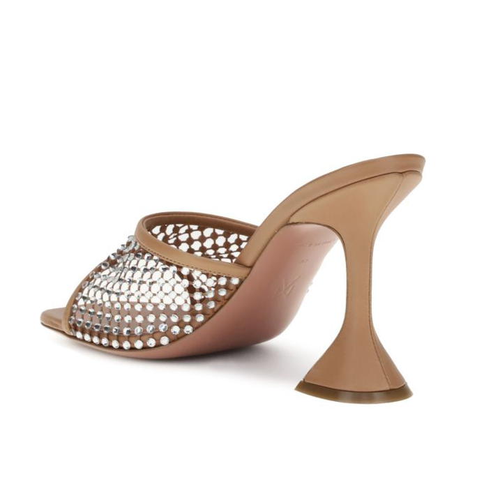 Amina Muaddi Lupita Crystal Sandals
