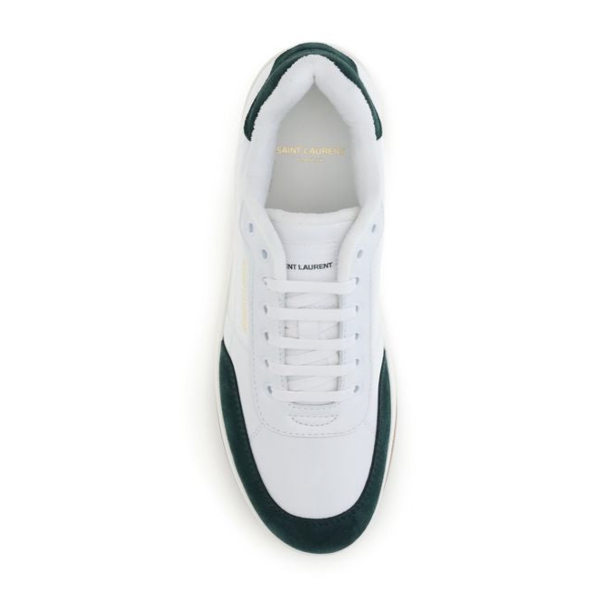 Saint Laurent SL61 Men's Sneakers w Green Suede Detailing