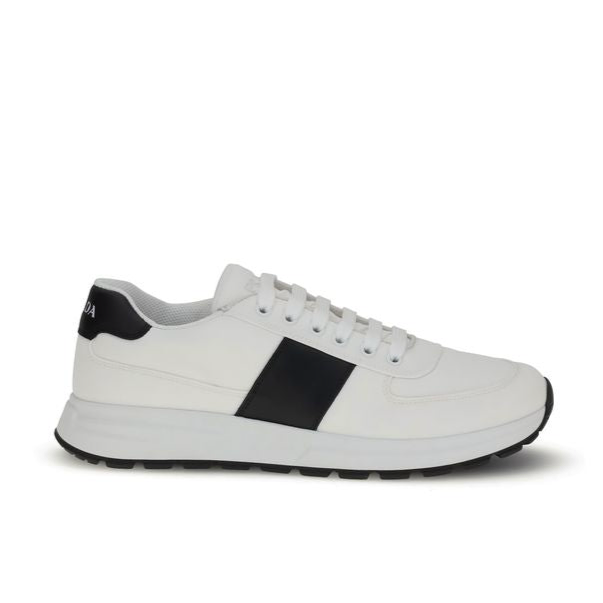 Prada White Classic Tennis Sneakers