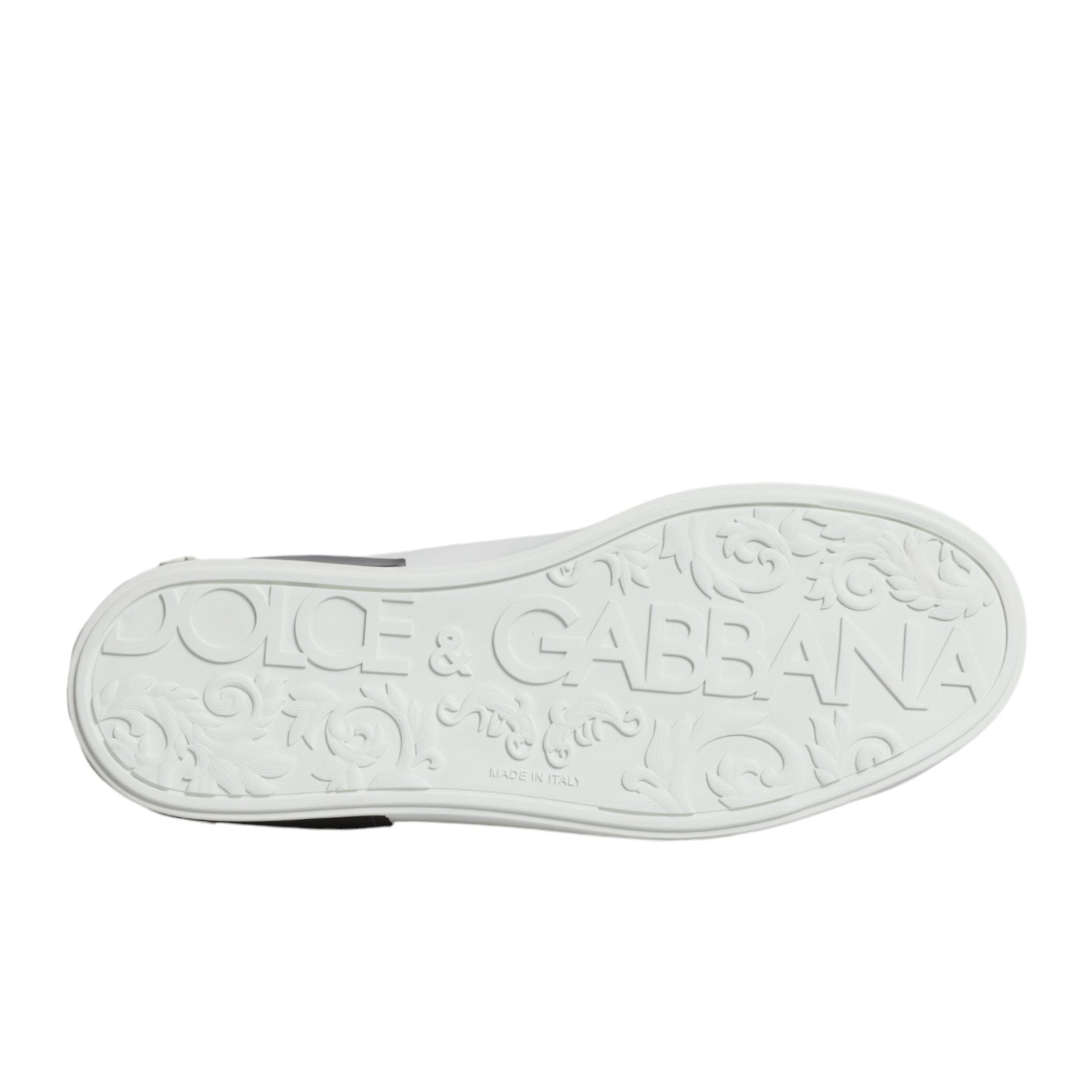 Dolce & Gabbana W&B Croc Leather Portofino Sneaker