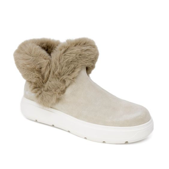 Love Moschino Beige Leather Sneaker