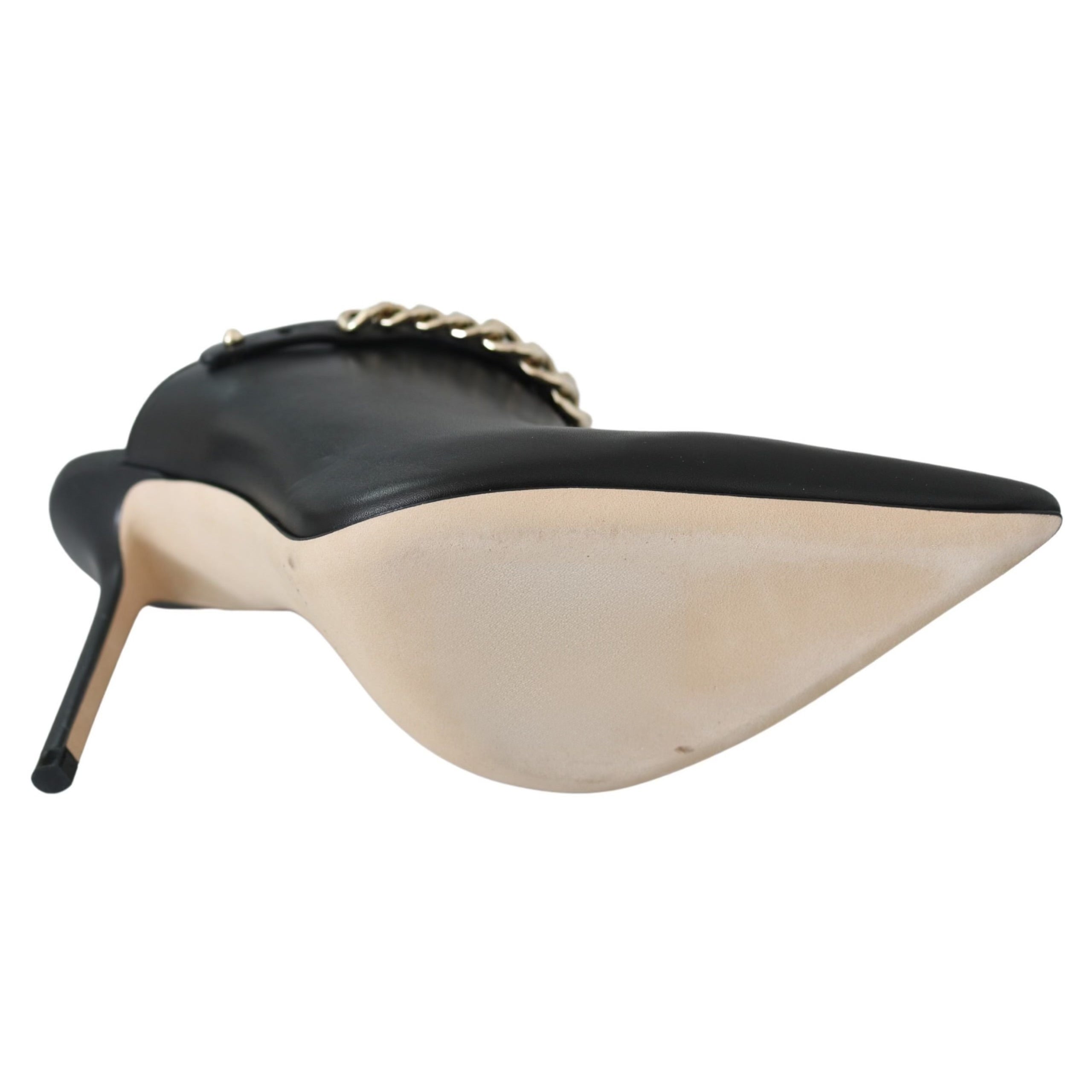 Jimmy Choo Black Leather Bootie Pumps