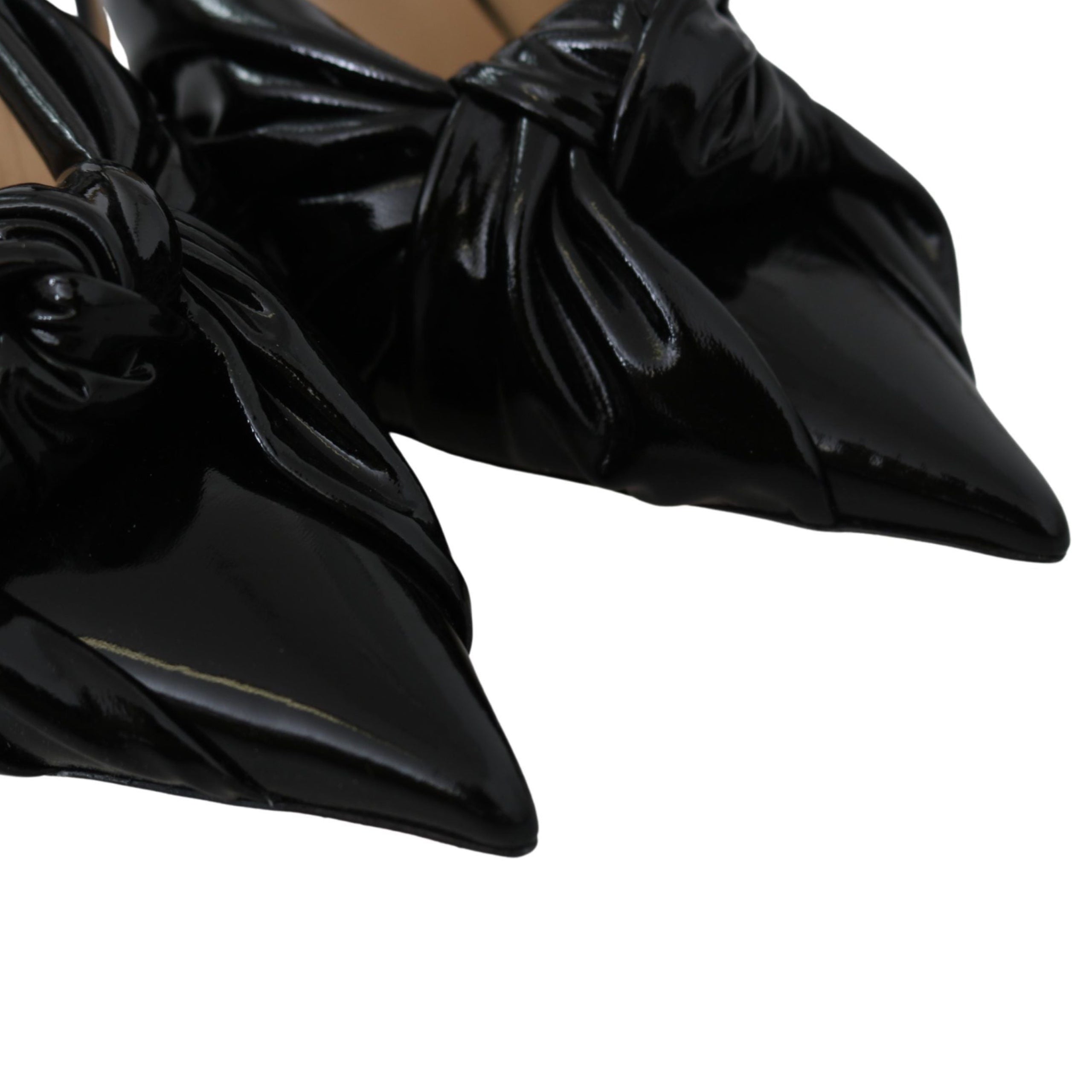 Jimmy Choo Black Leather Pointed Toe Pumps