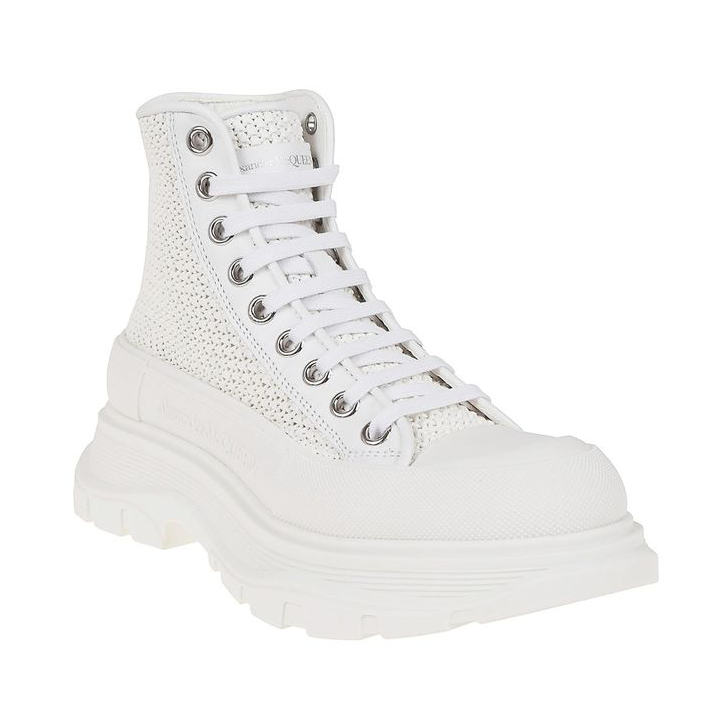 Alexander McQueen White Tread Slick High-Top Sneakers