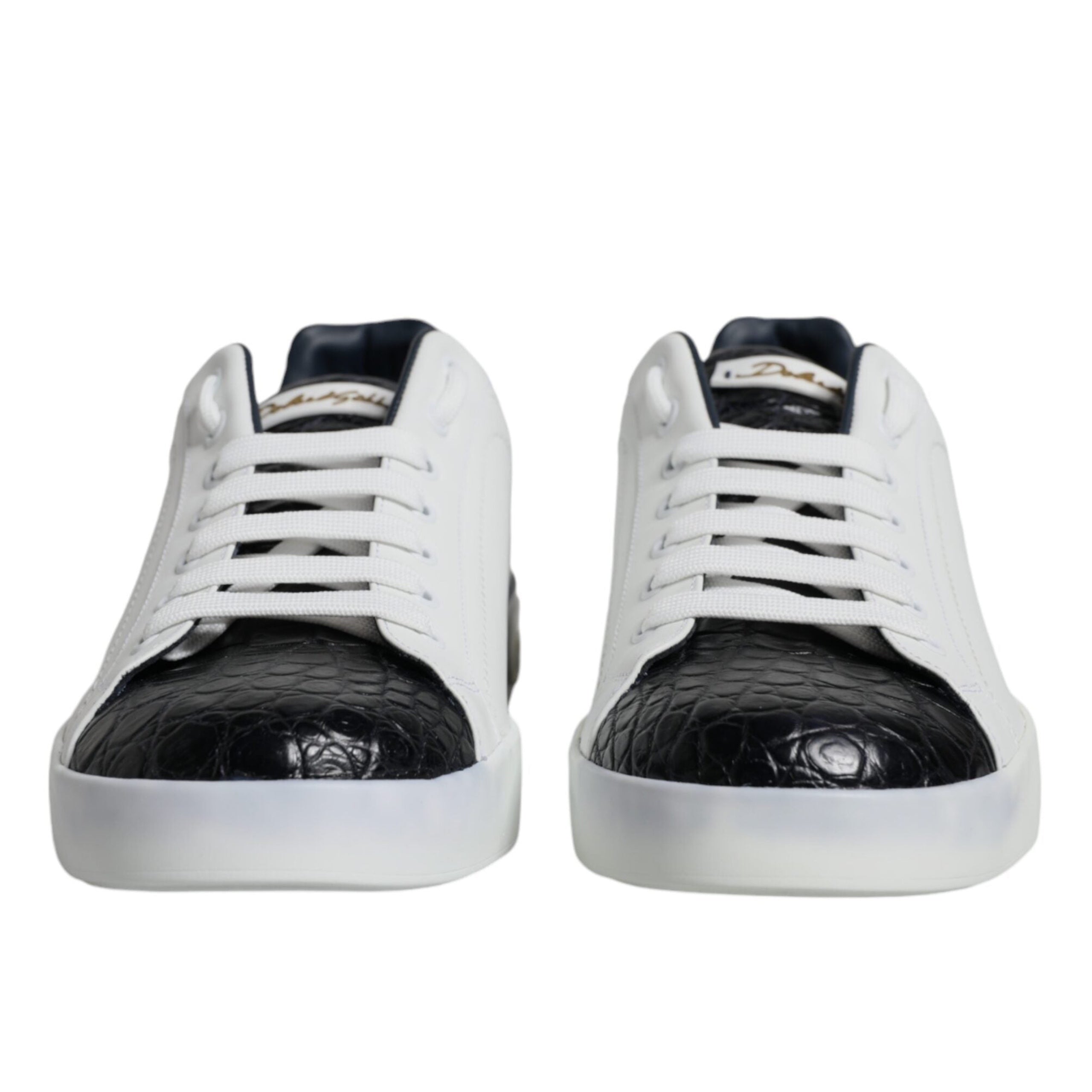 Dolce & Gabbana W&B Croc Leather Portofino Sneaker