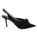 Jimmy Choo Black Leather Pointed Toe Pumps