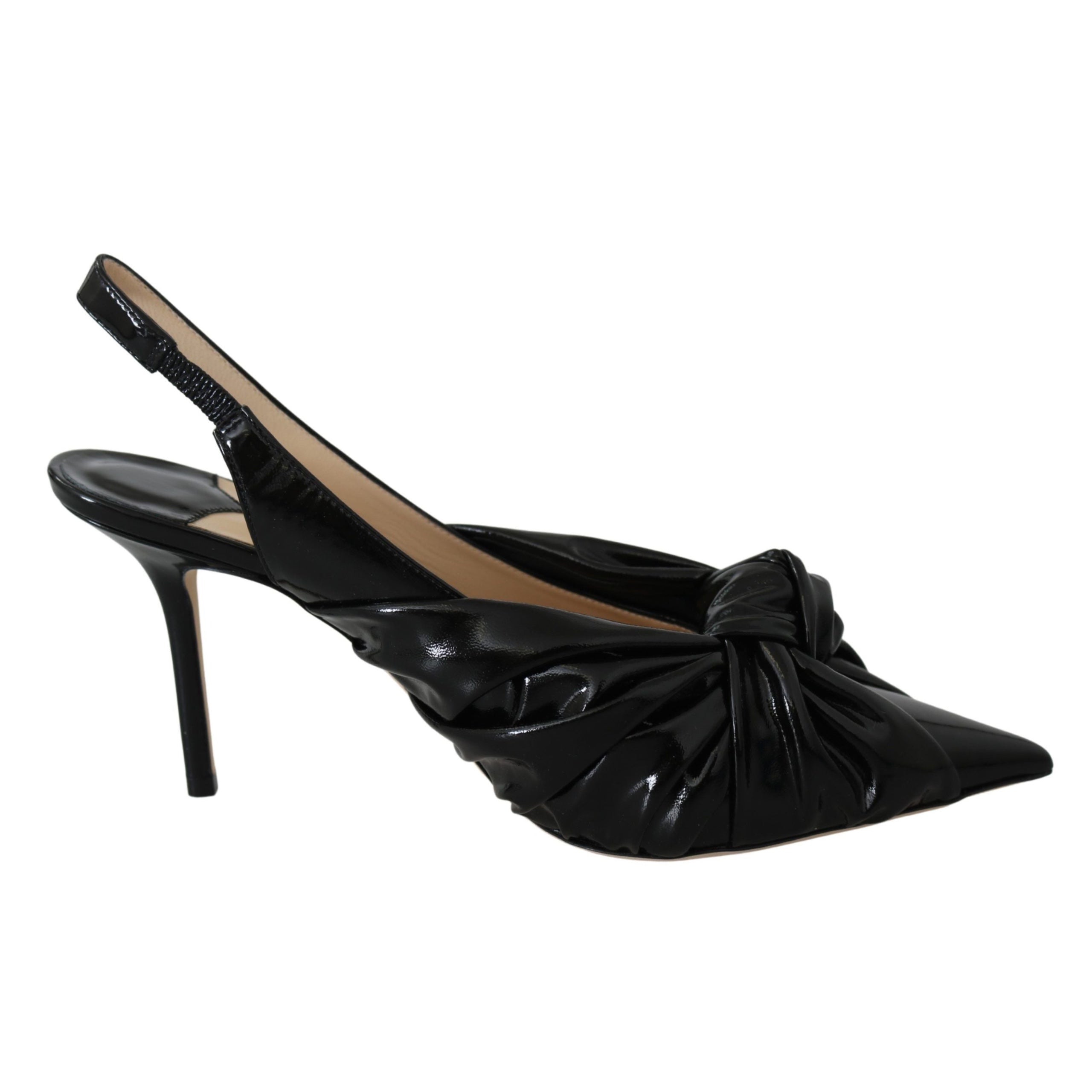 Jimmy Choo Black Leather Pointed Toe Pumps
