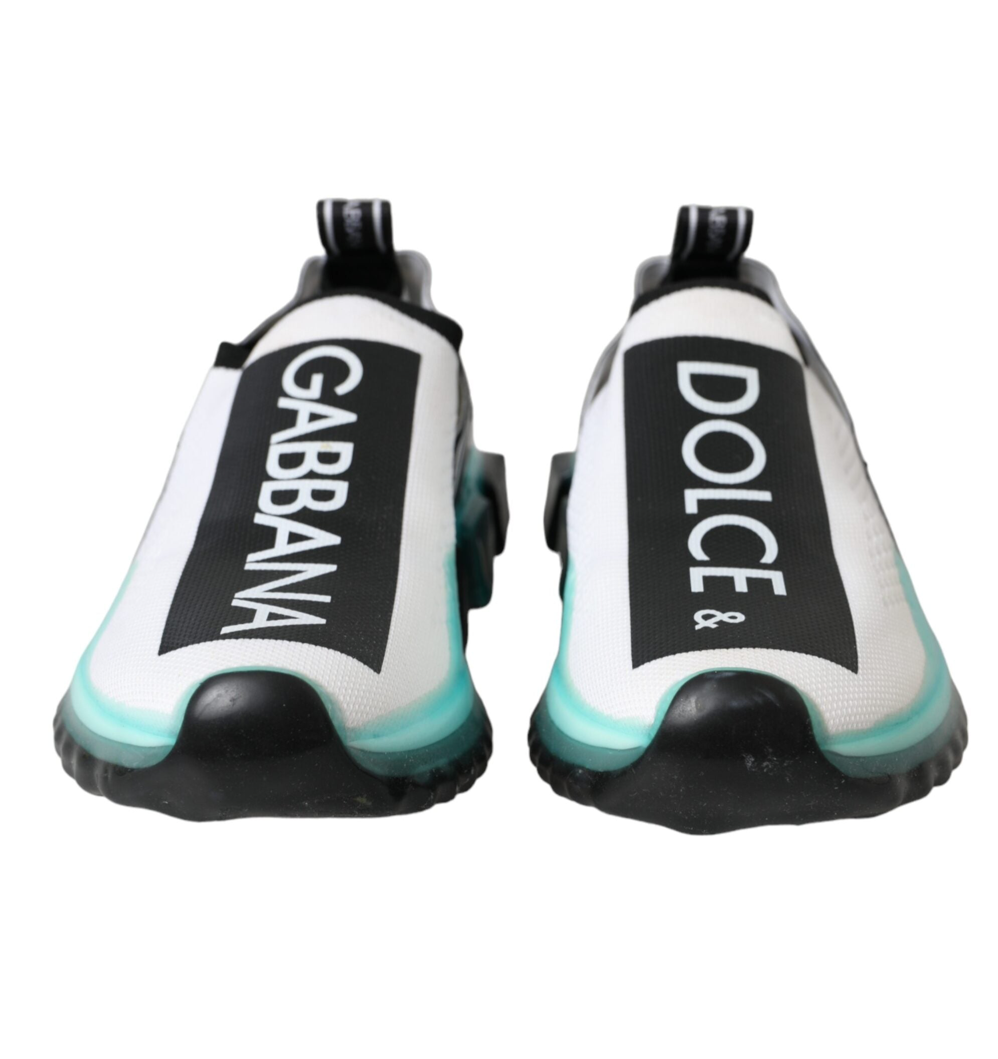 Dolce & Gabbana Black White Blue Slip On Sorrento Sneakers