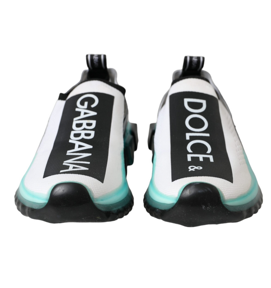 Dolce & Gabbana Sorrento Slip-On Sneakers — Black, White & Blue