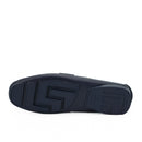 Versace Elegant Navy Blue Calf Leather Loafers
