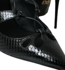 Dolce & Gabbana Black Python Leather Mary Jane Pumps Shoes