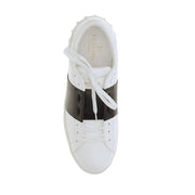 Valentino Garavani White & Black Studded Sneakers