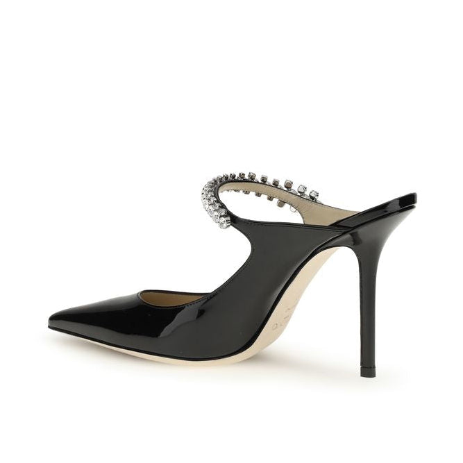 Jimmy Choo Black Patent Crystal Pumps