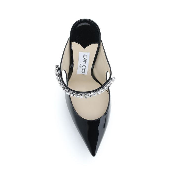 Jimmy Choo Black Patent Crystal Pumps