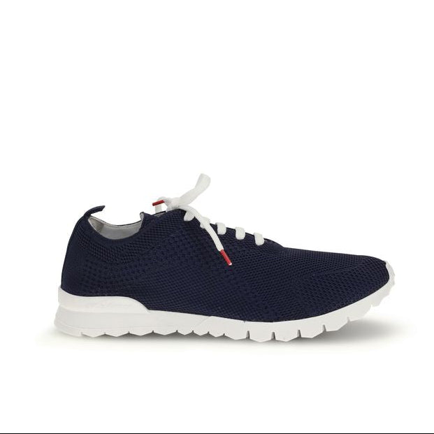 Kiton Navy Knit Low Top Sneakers