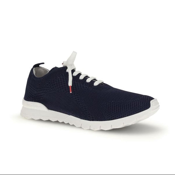 Kiton Navy Knit Low Top Sneakers