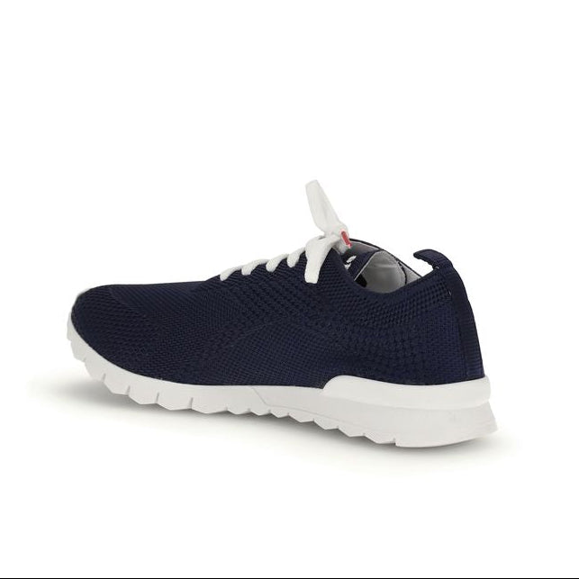 Kiton Navy Knit Low Top Sneakers