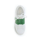 Valentino Garavani White & Green Bos Taurus Sneakers