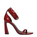 Versace Red Patent Leather Ankle Strap Medusa Sandals