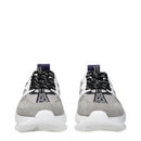 Versace Gray Leather Sneakers