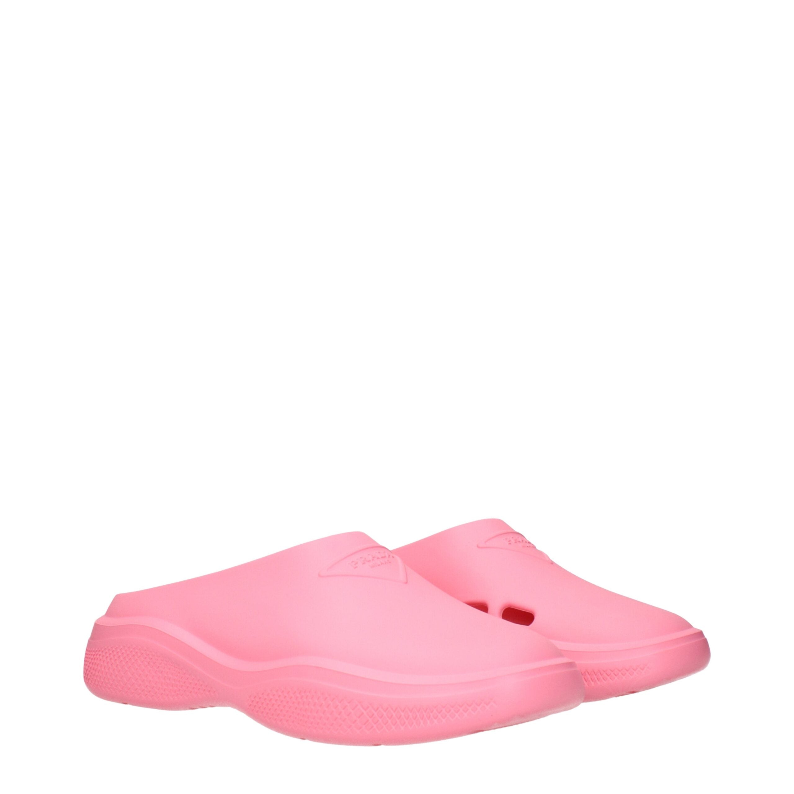 Prada Pink Rubber Slippers