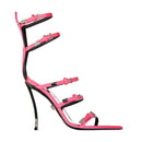 Versace Pink Mini Buckles Stiletto Sandals