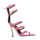 Versace Pink Mini Buckles Stiletto Sandals