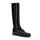 Prada Black Leather Knee High Boots