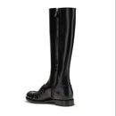 Prada Black Leather Knee High Boots