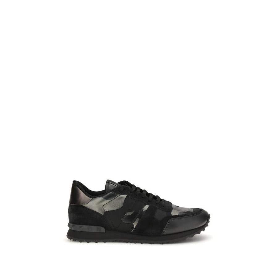 Valentino Garavani Black Lamb Ovis Aries Aries Athletic Sneakers