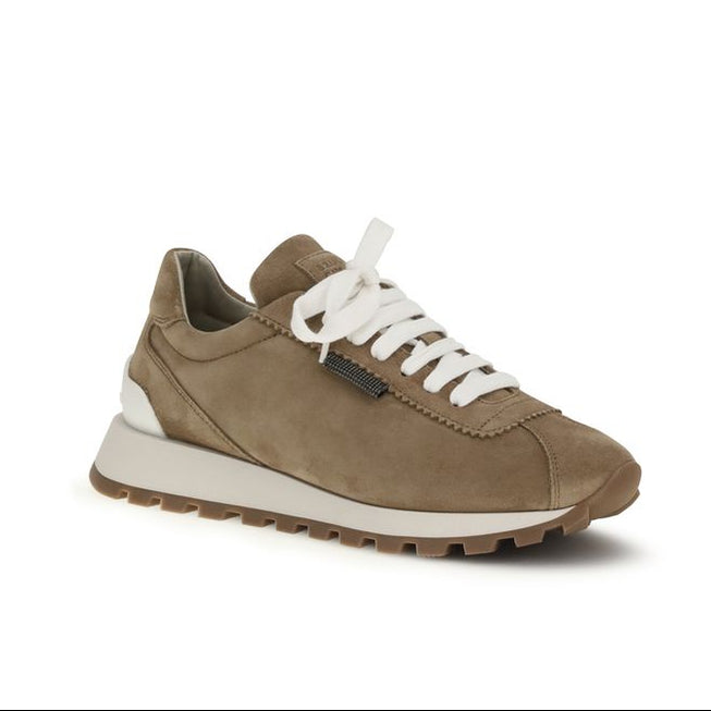 Brunello Cucinelli Chestnut Suede Sneakers