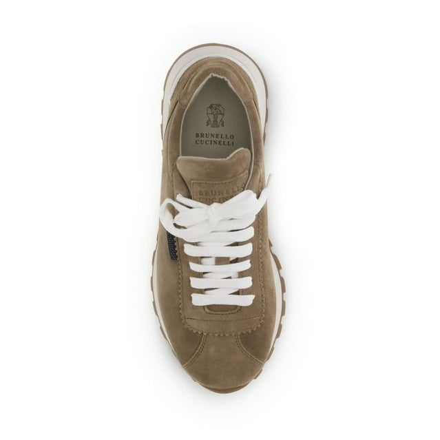 Brunello Cucinelli Chestnut Suede Sneakers