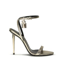 Tom Ford Gold Padlock Stiletto Sandals