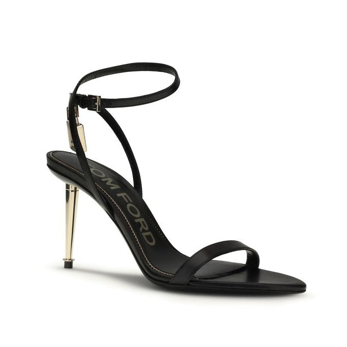 Tom Ford Black & Gold Stiletto Sandals