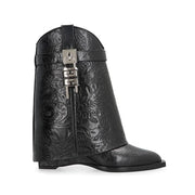 Givenchy Locked Black Runway Calfskin Boots