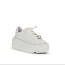 Casadei White Pearl Platform Sneakers