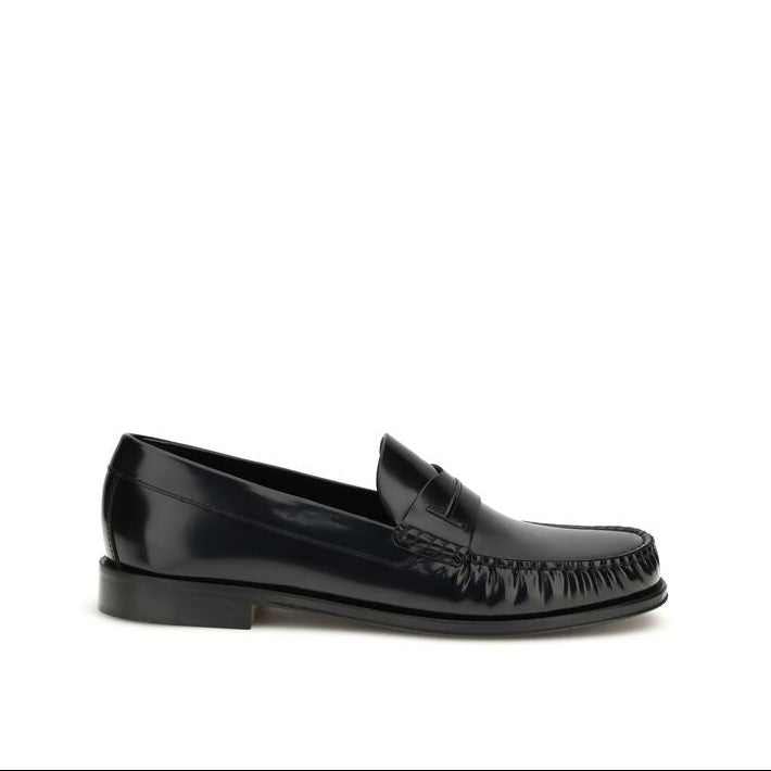 Tom Ford Black Calf Leather Slip-On Loafers