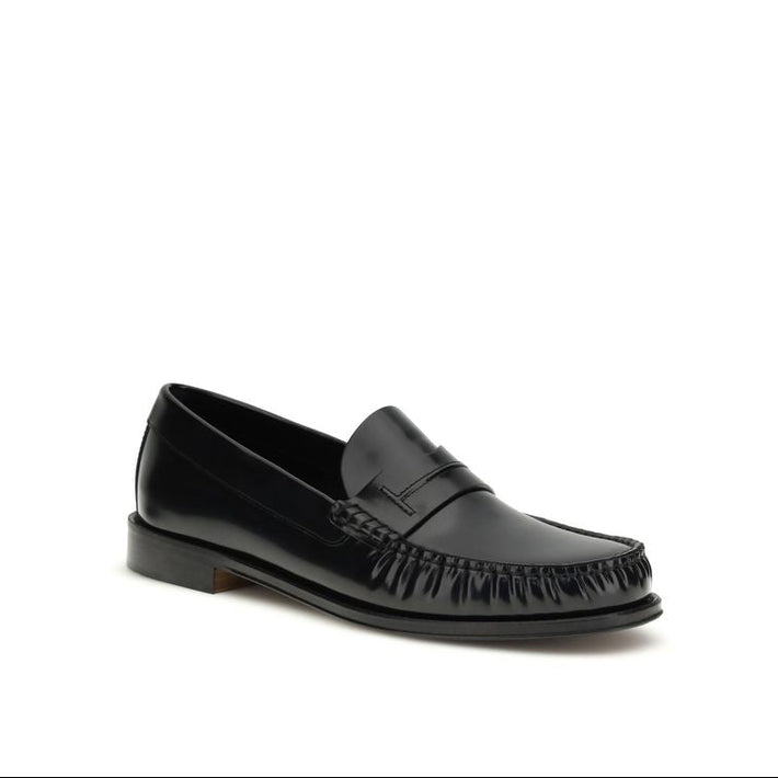 Tom Ford Black Calf Leather Slip-On Loafers