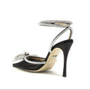MACH & MACH Black Silk Pumps