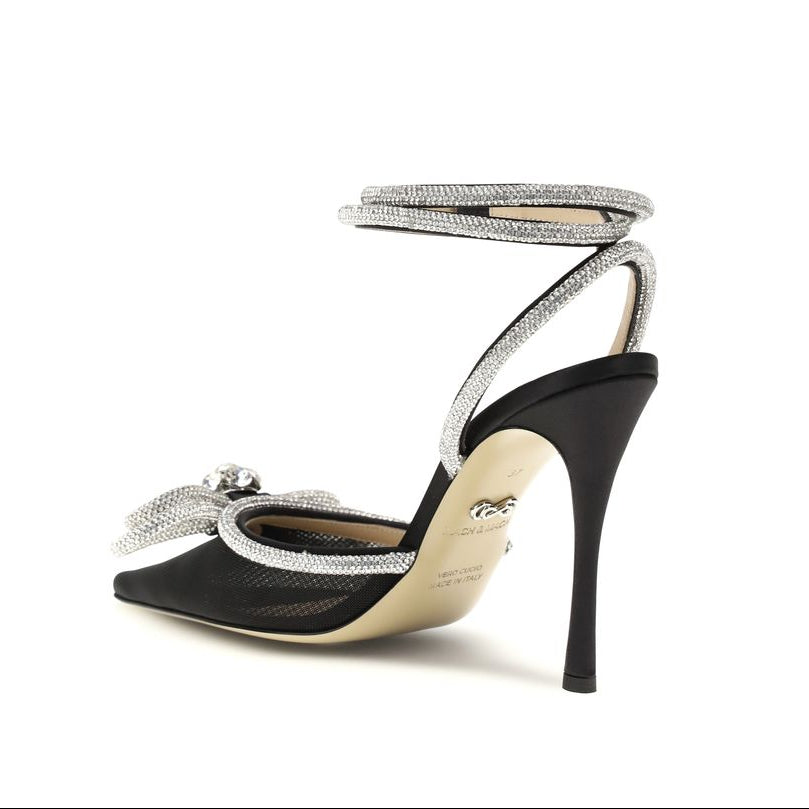 MACH & MACH Black Silk Pumps