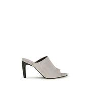 Brunello Cucinelli Gray Suede Mules